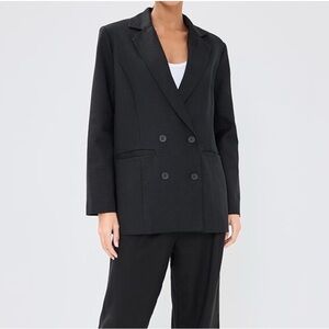 Lioness Women's Black Double-Breasted Blazer